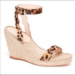 Loeffler Randall Parker-HC Espadrille Wedge Leopa Size 8